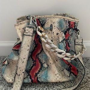 Free People Snakeskin Purse